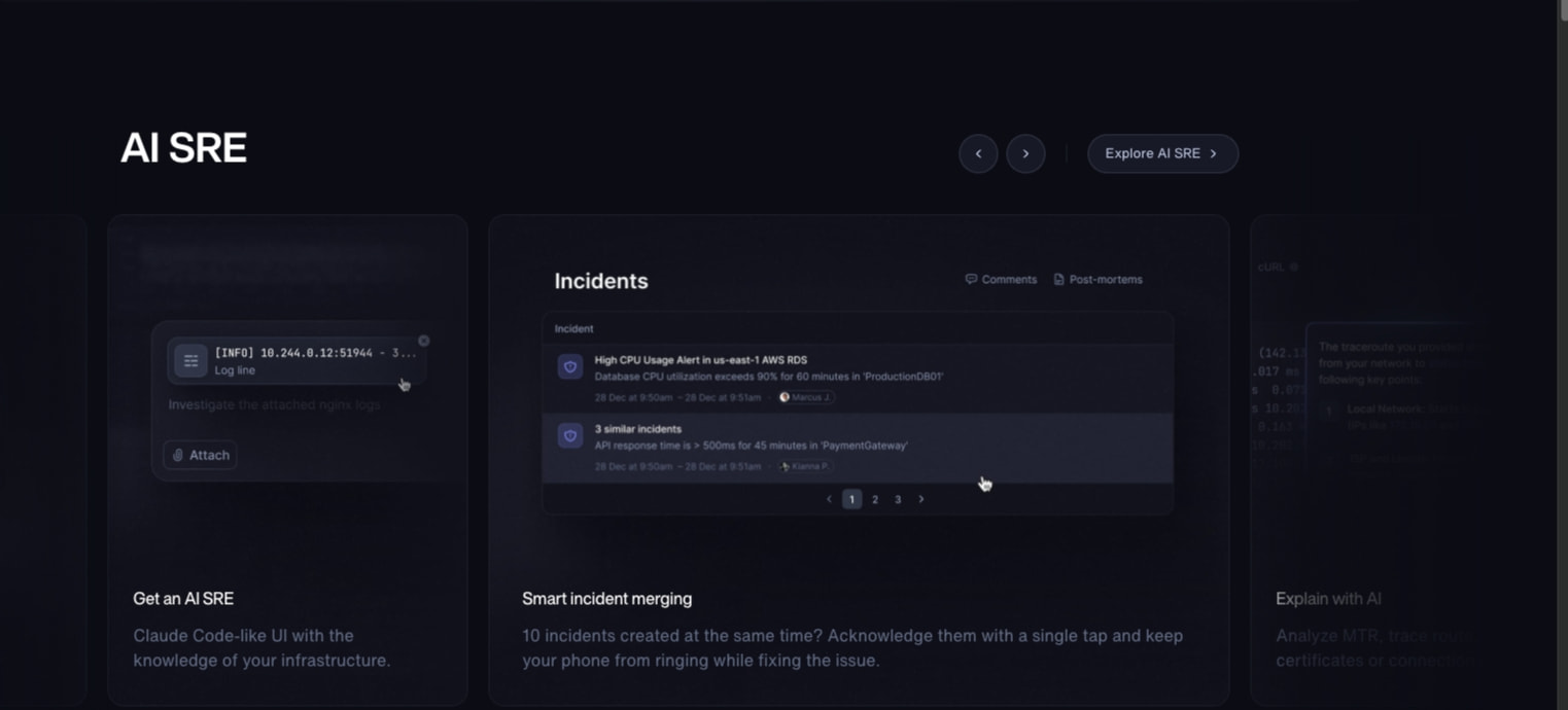 Better Stack - 30x cheaper than Datadog, Exceptional support captured website design