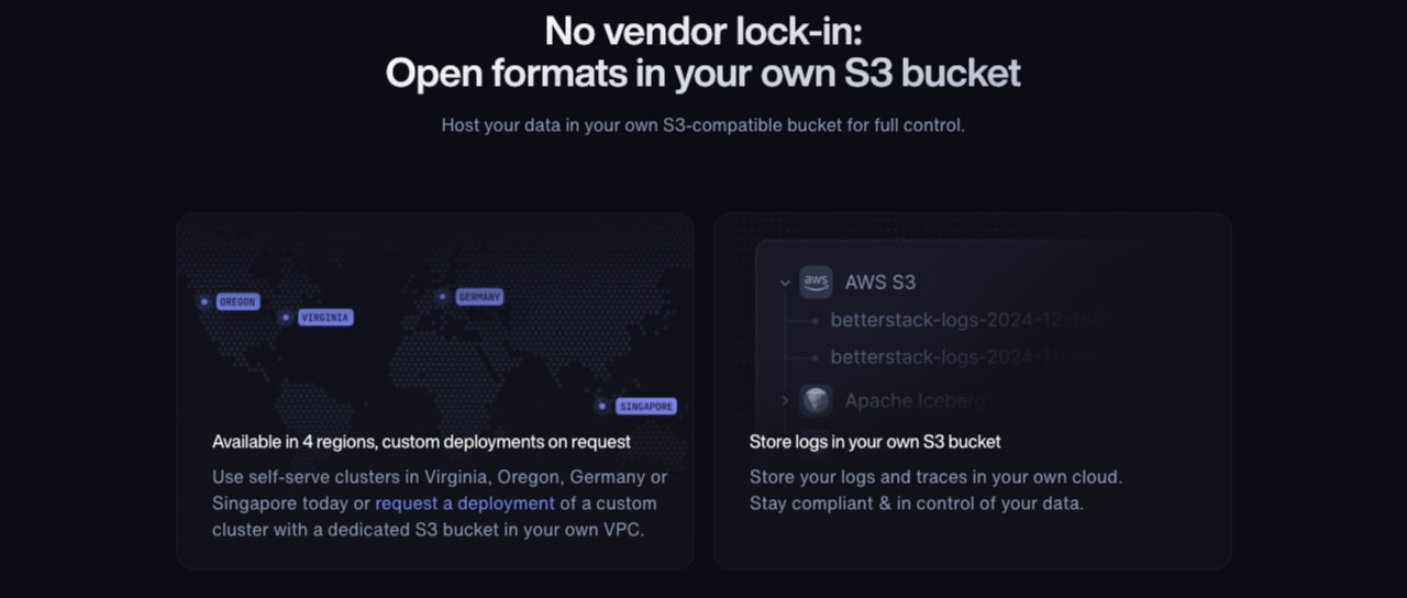 Enterprise | Better Stack captured website design
