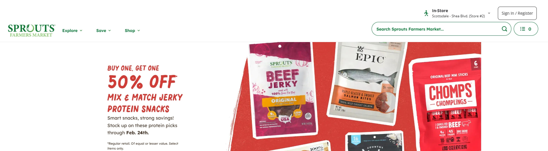 Healthy Grocery, Organic Food & Supplements | Sprouts Farmers Market captured website design