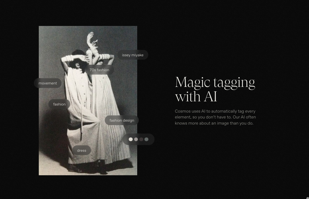 Cosmos captured website design
