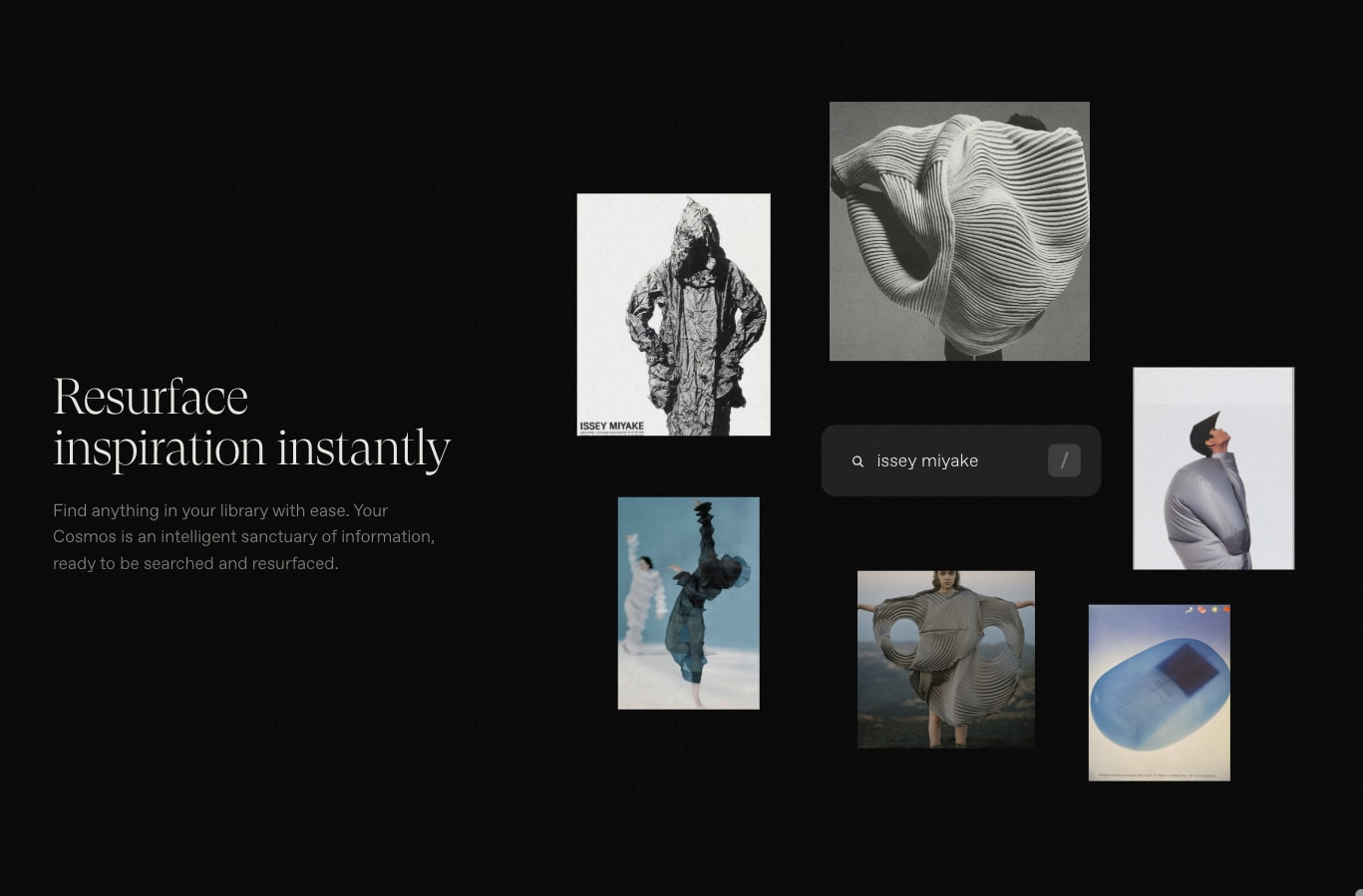 Cosmos captured website design