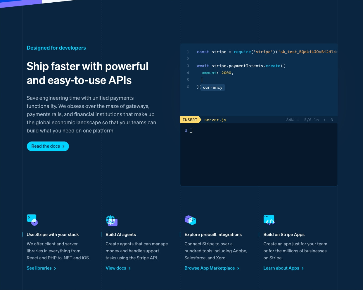 Stripe | Financial Infrastructure to Grow Your Revenue captured website design