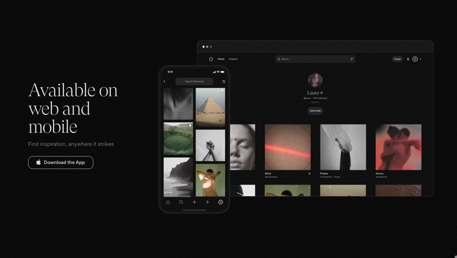 Cosmos captured website design