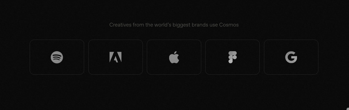 Cosmos captured website design