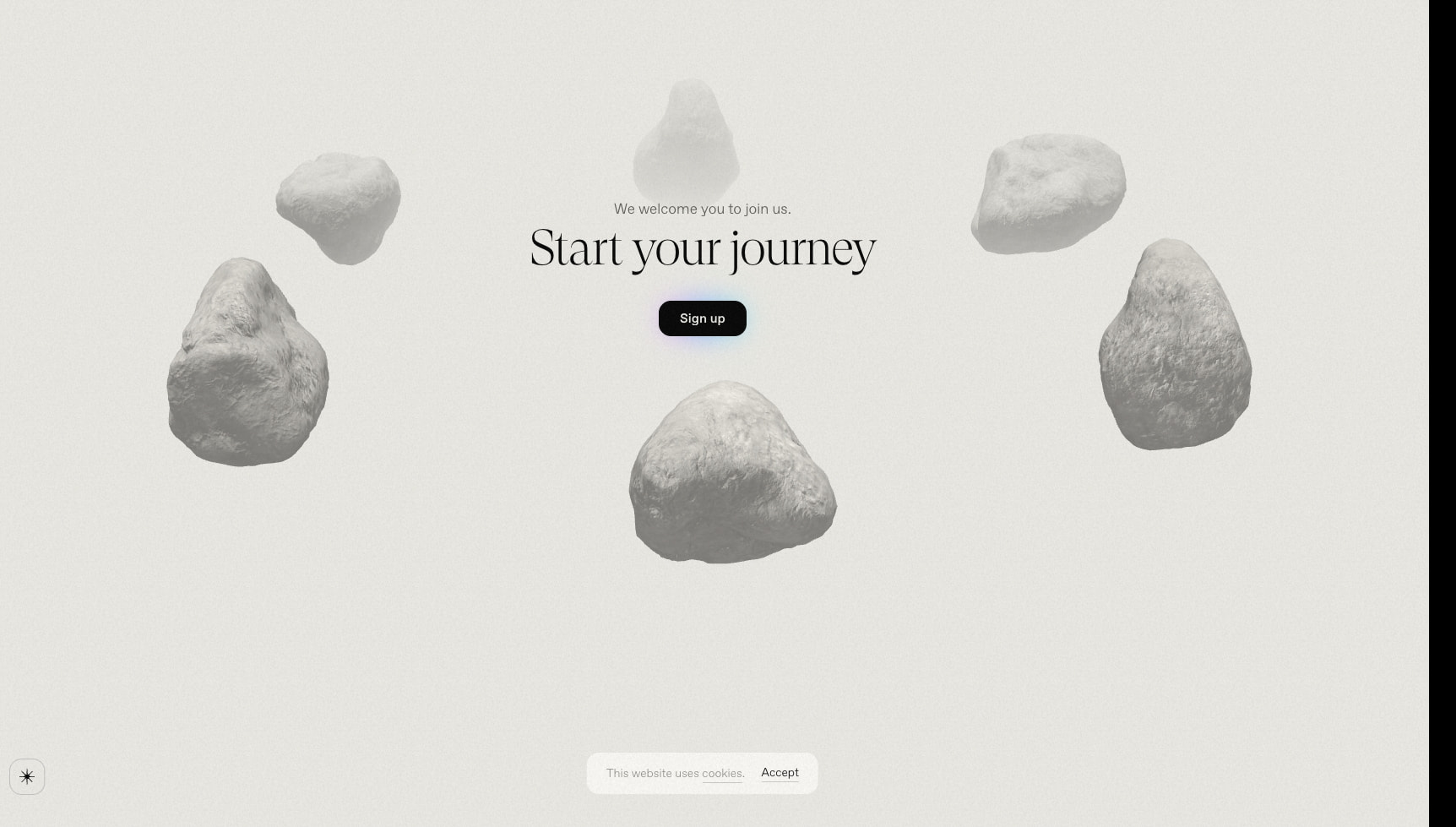 Cosmos captured website design