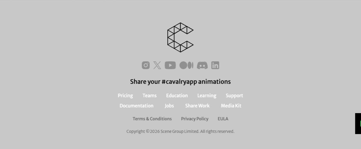 Cavalry – Pricing. Explore powerful Cavalry features. captured website design