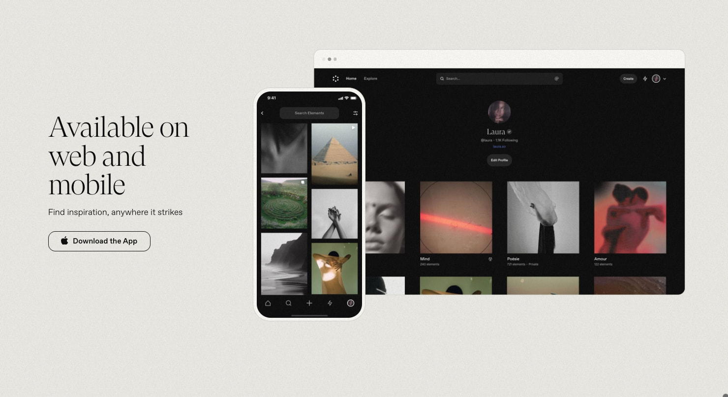 Cosmos captured website design