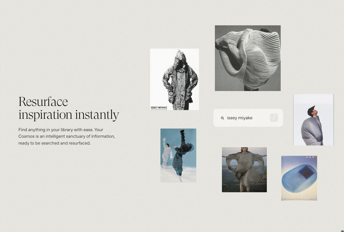 Cosmos captured website design