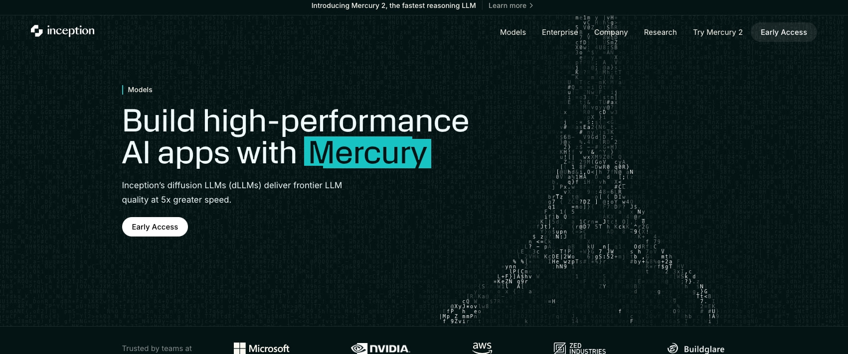 Our Models – Inception captured website design