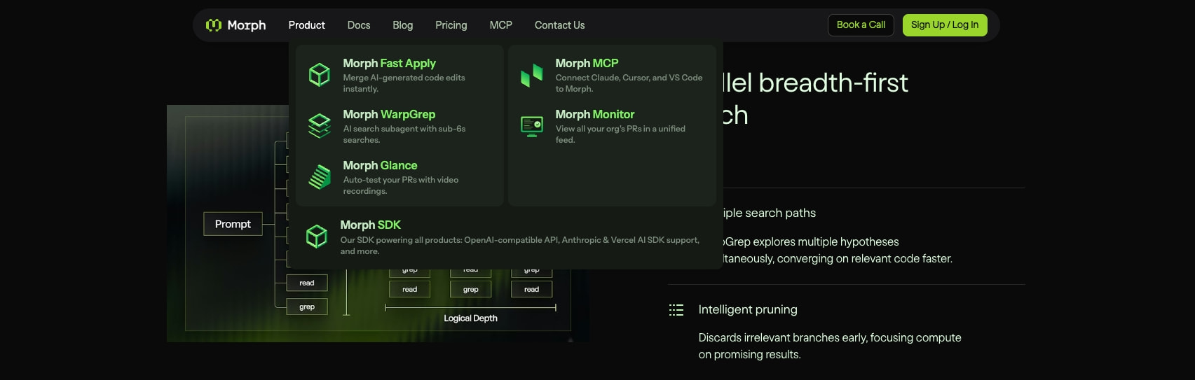 WarpGrep - Morph | Morph captured website design