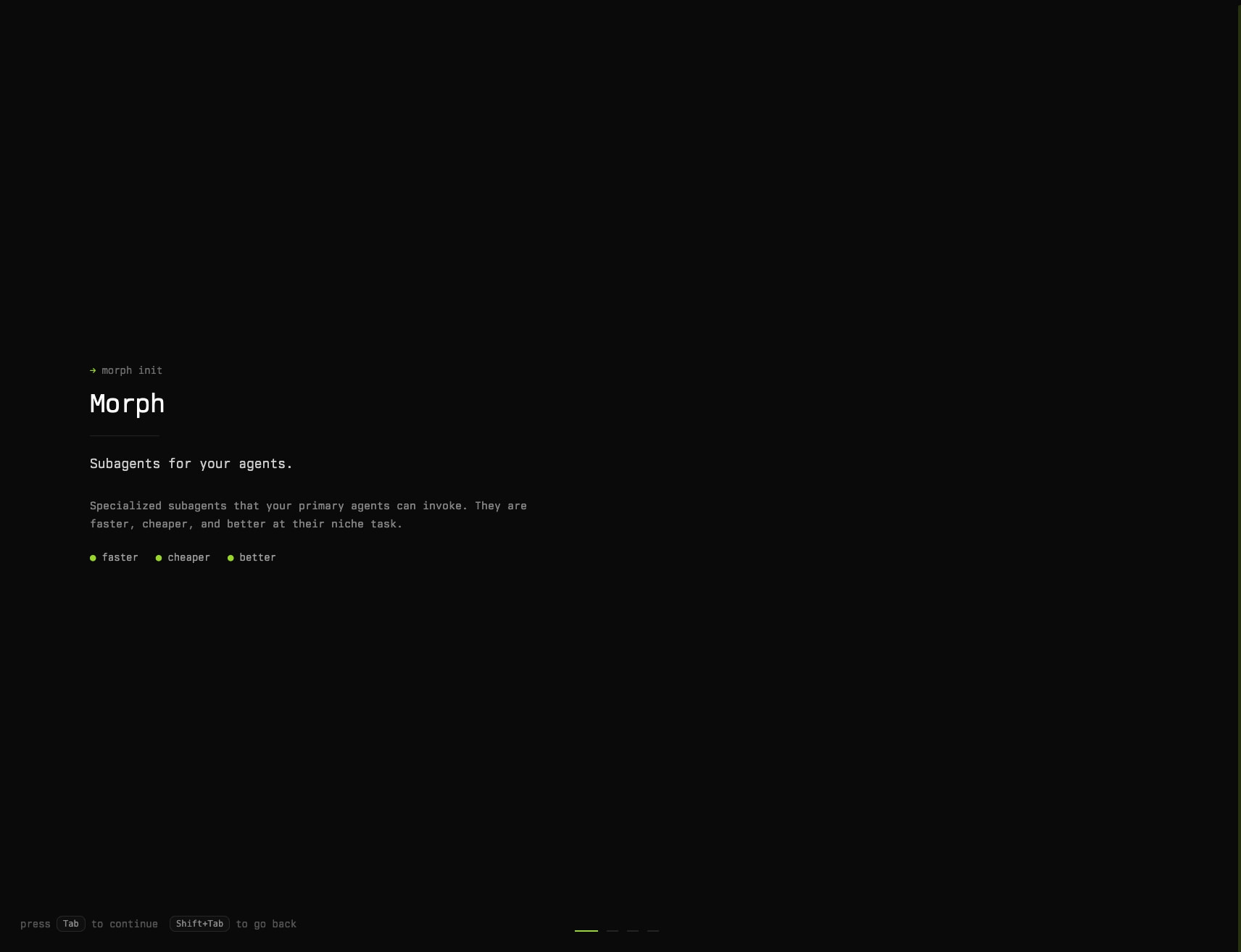 Morph - Subagents That Improve Coding Agents captured website design