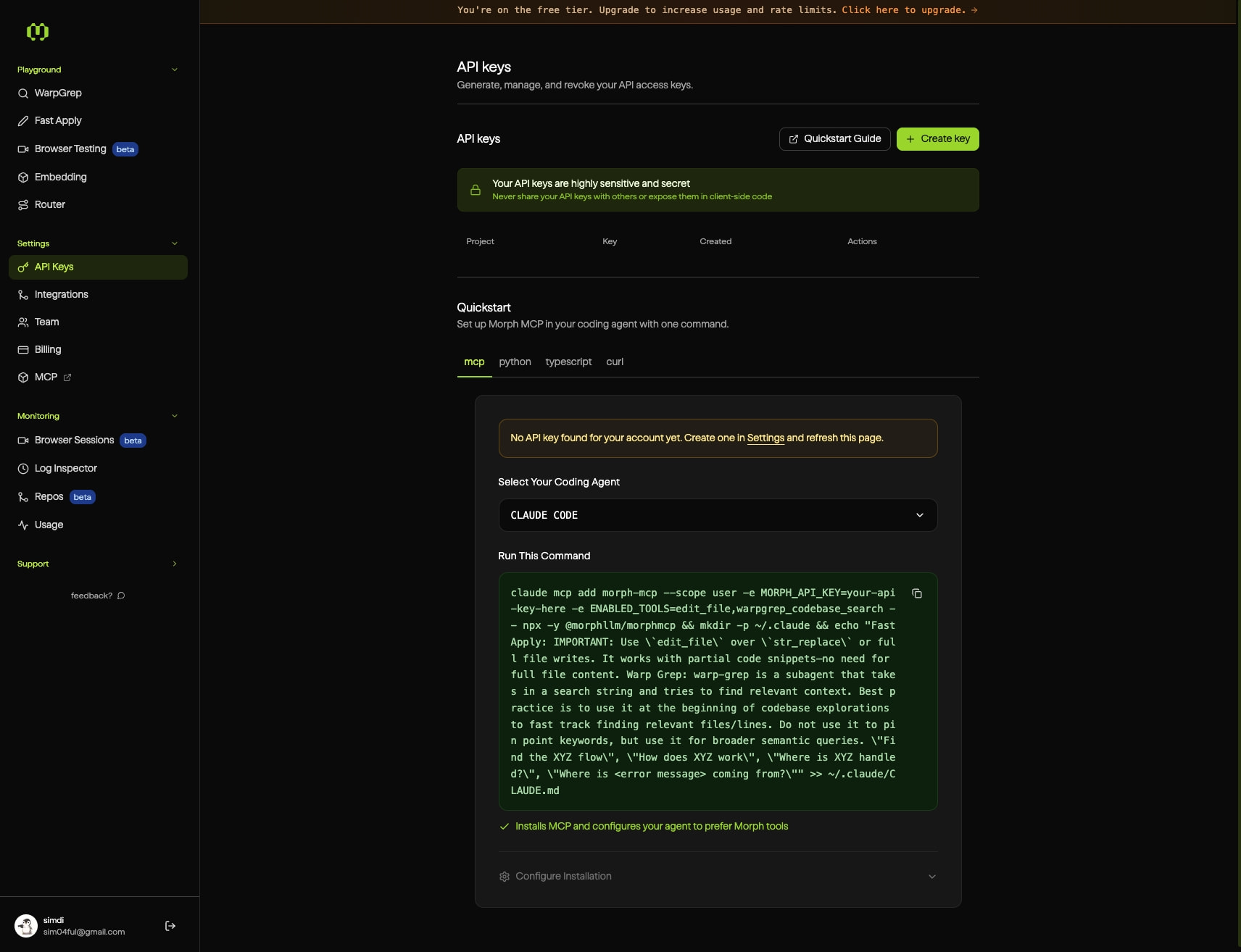 Dashboard | Morph captured website design