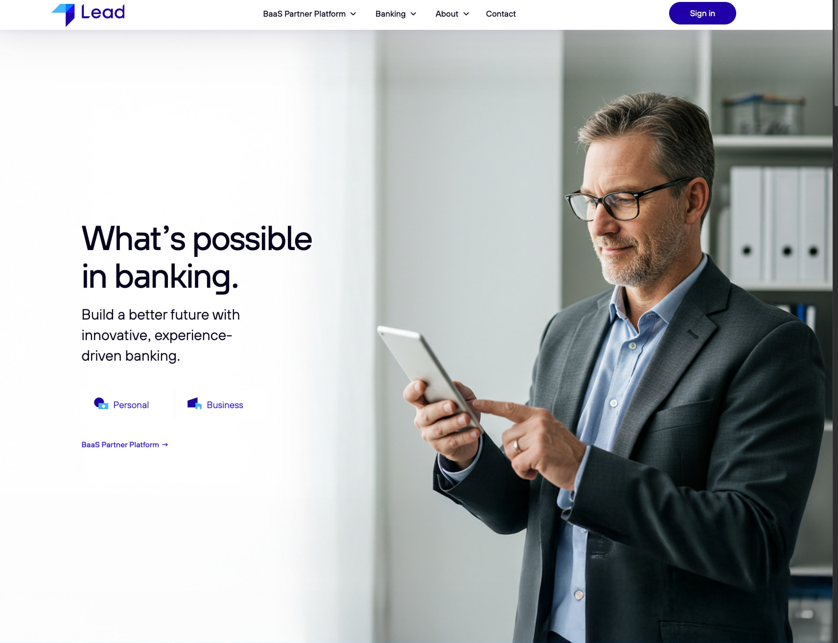 Lead Bank captured website design