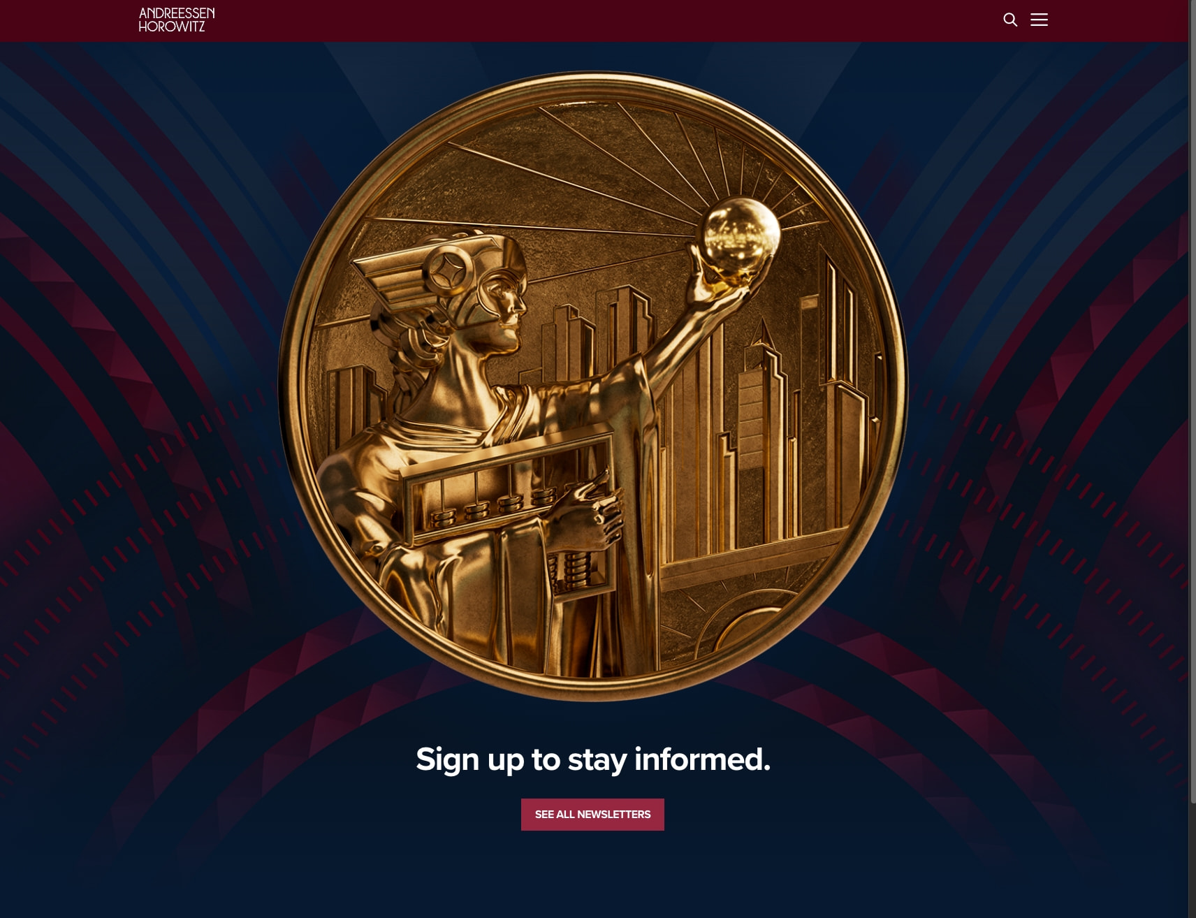 Andreessen Horowitz | Software Is Eating the World captured website design