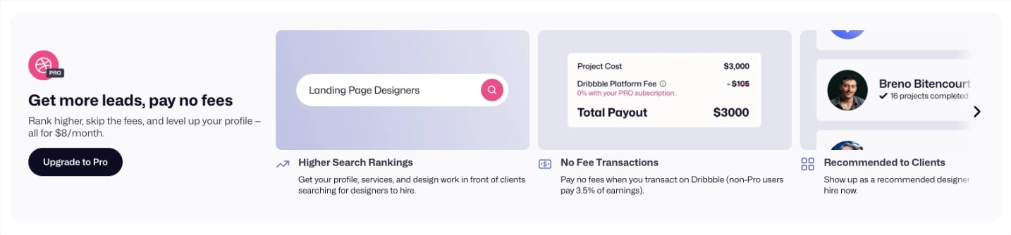 Dribbble - Discover the World’s Top Designers & Creative Professionals captured website design