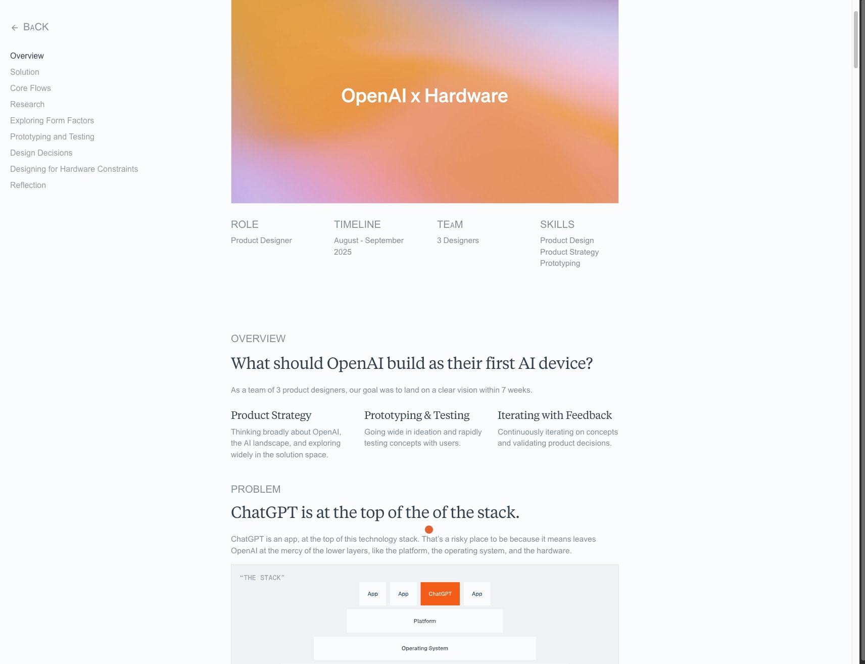 OpenAI x Hardware | Rachel Chen captured website design