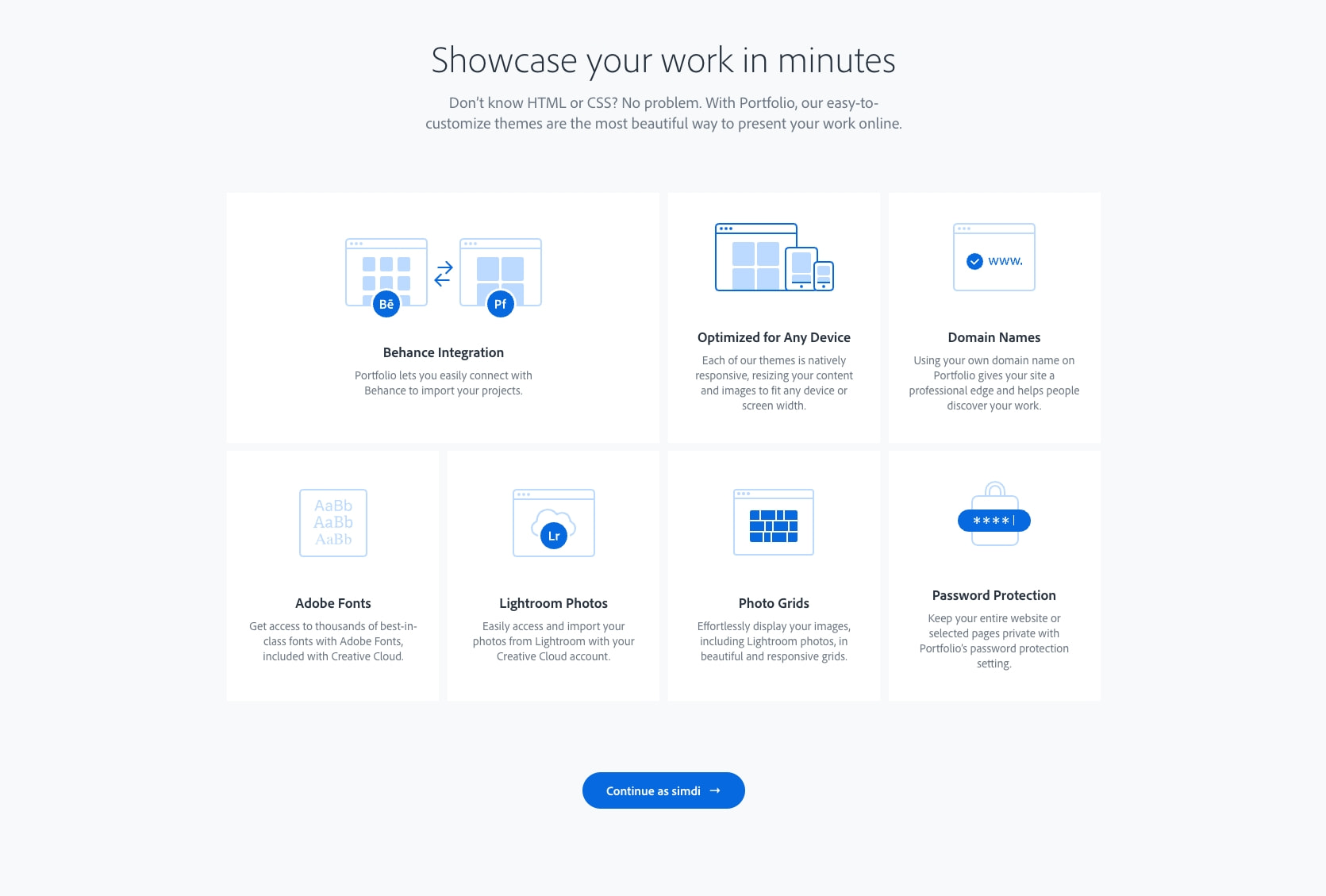 Adobe Portfolio | Build your own personalized website captured website design