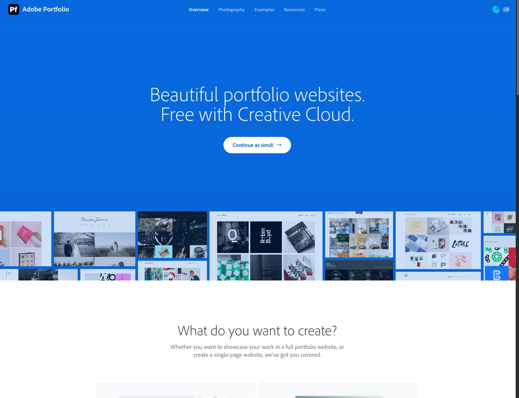 Adobe Portfolio | Build your own personalized website captured website design