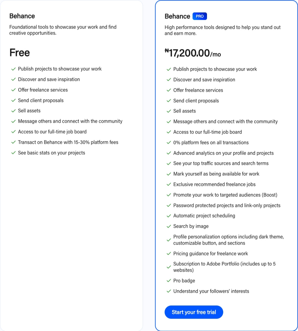 Accelerate Your Creative Career | Behance Pro :: Behance captured website design