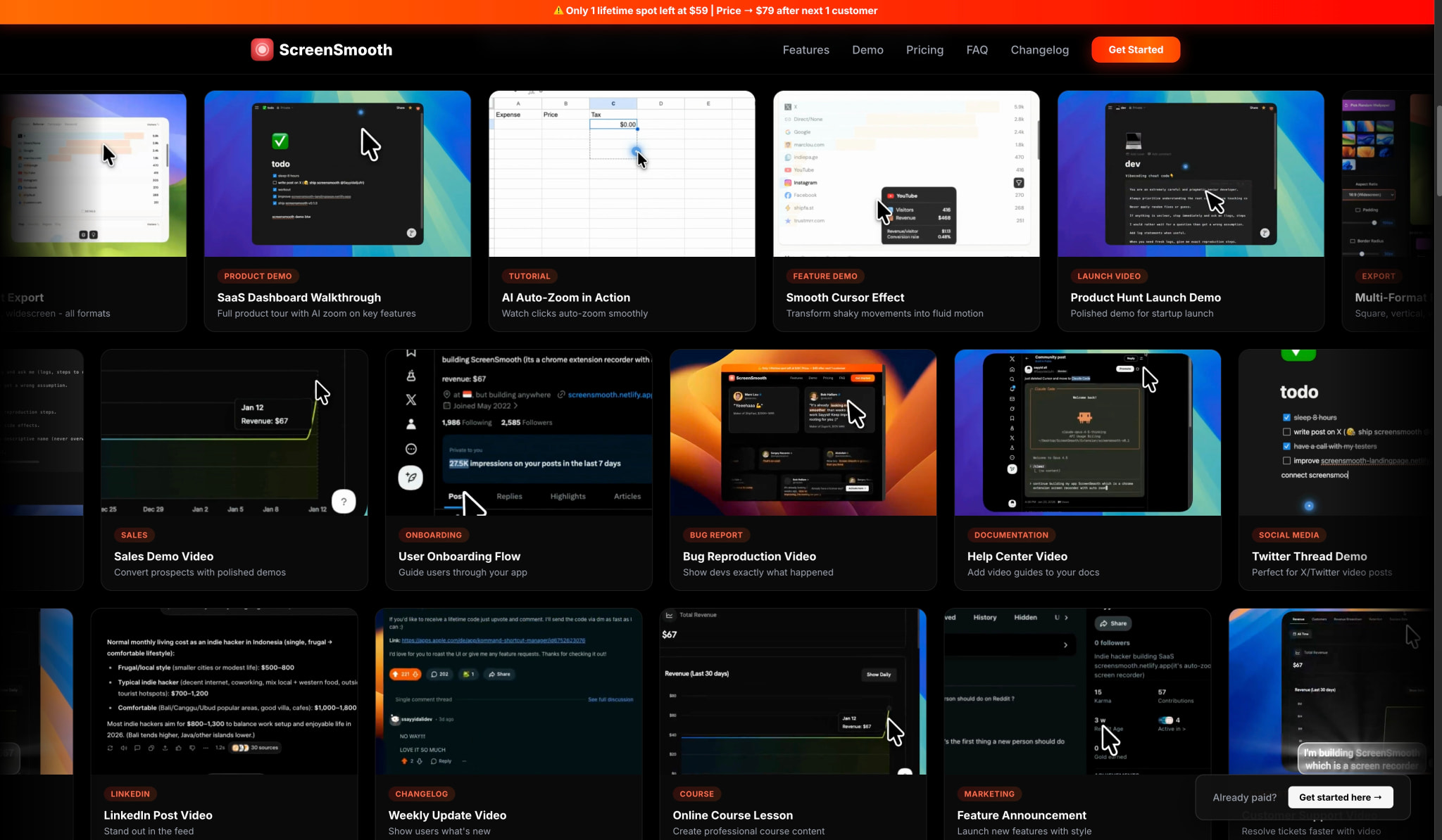 ScreenSmooth captured website design
