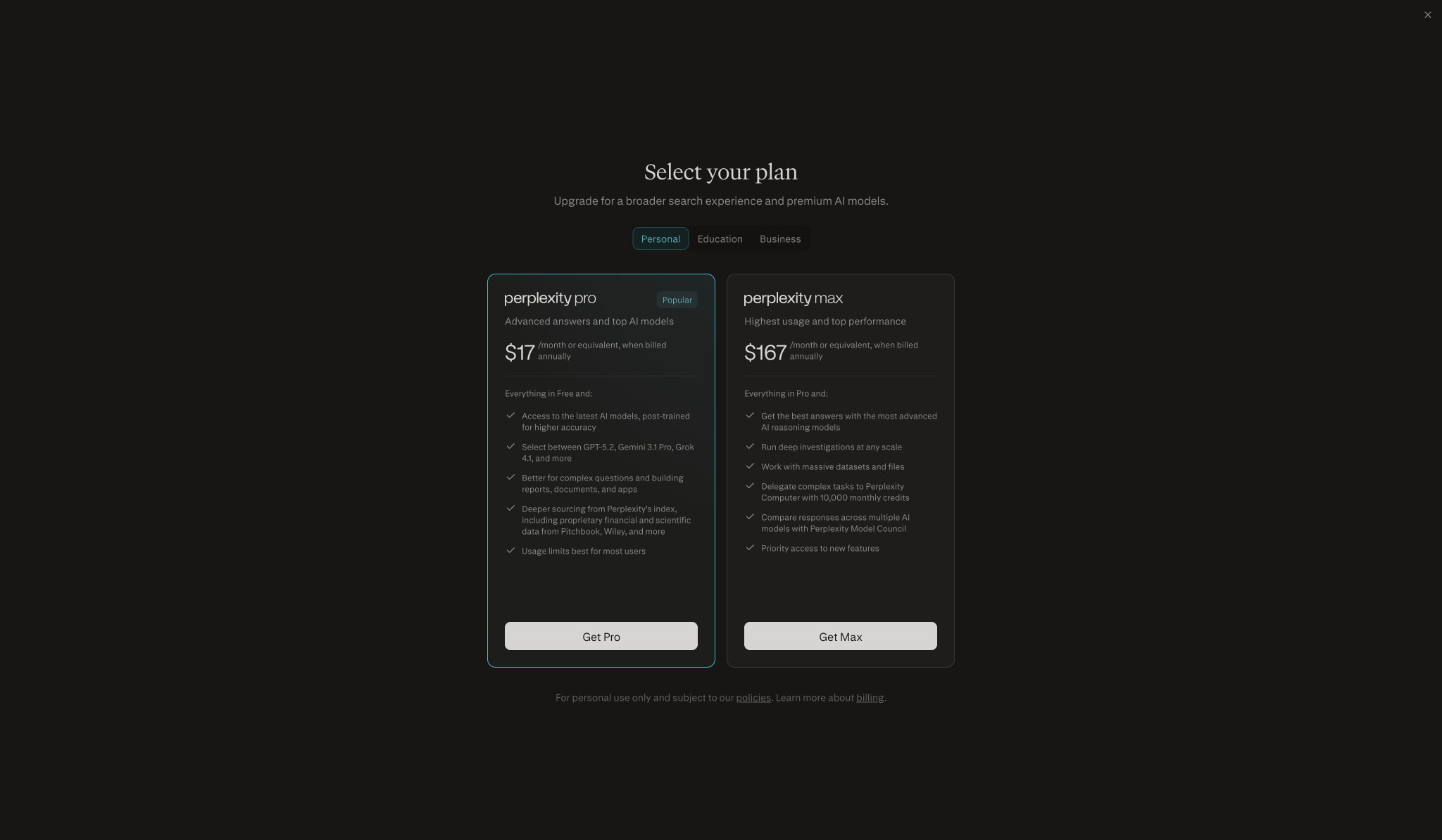 Perplexity Computer captured website design