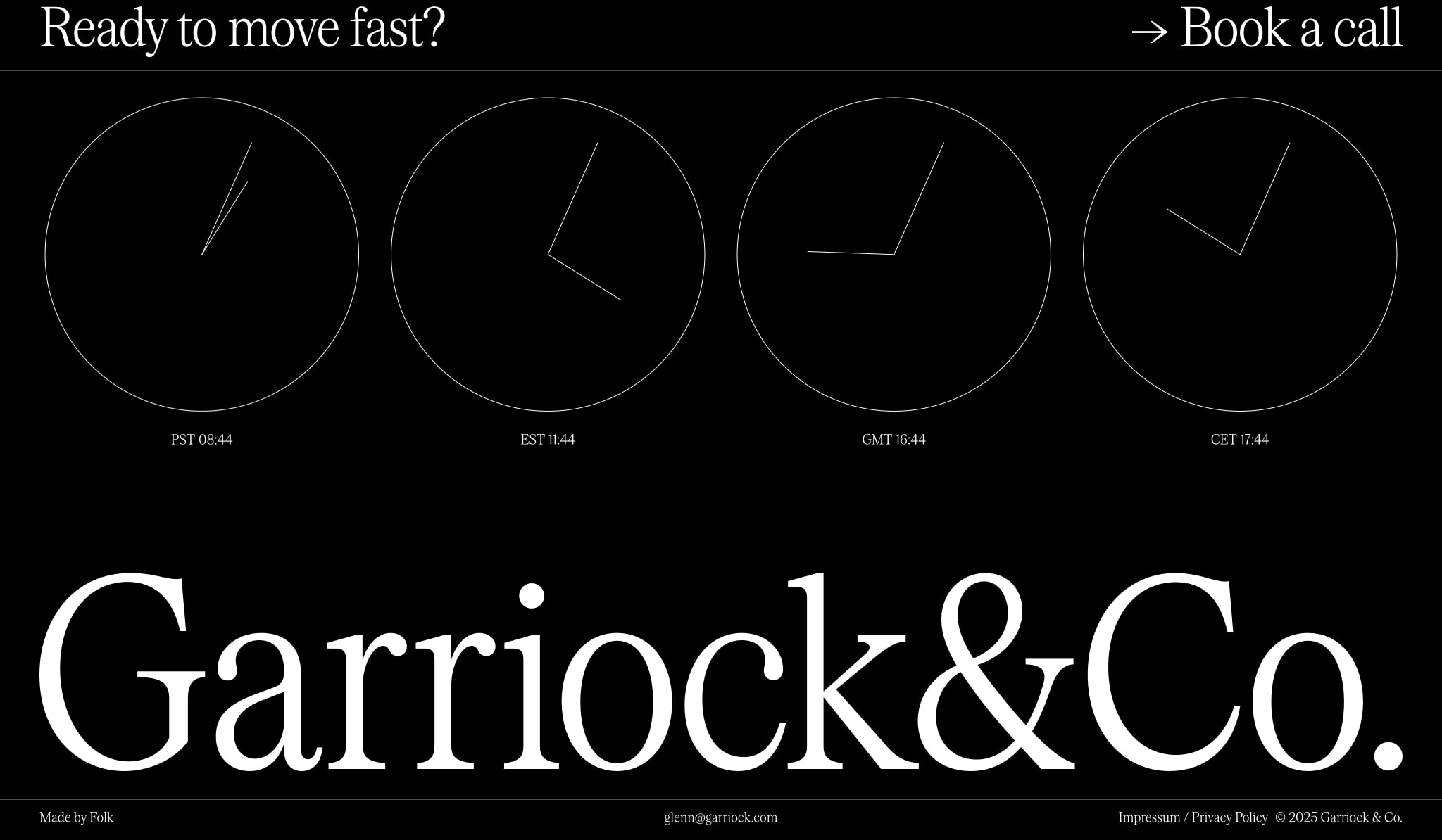 Garriock & Co. captured website design