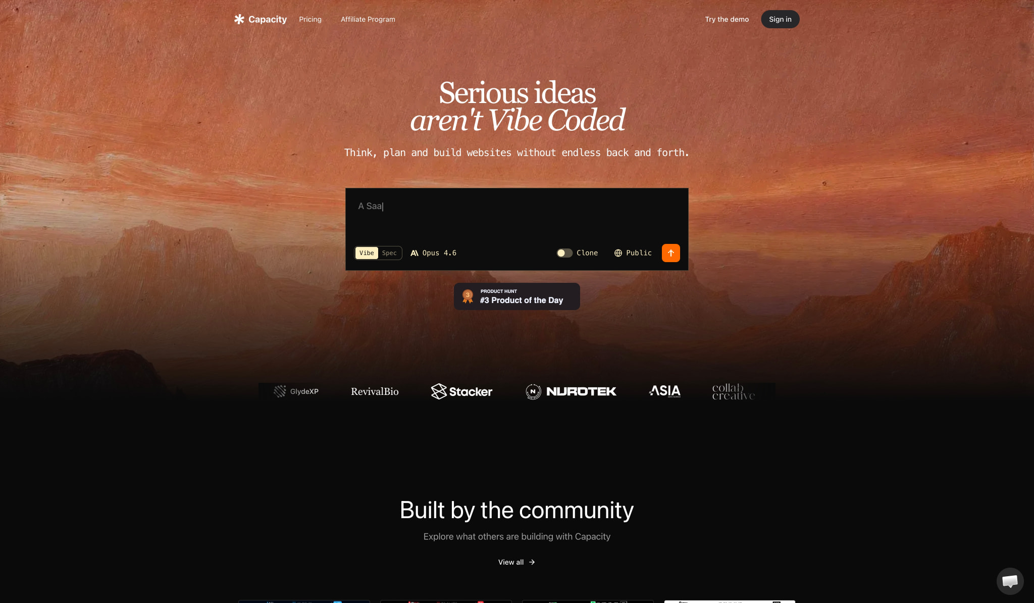 Capacity - Turn that idea you had in mind into a website captured website design