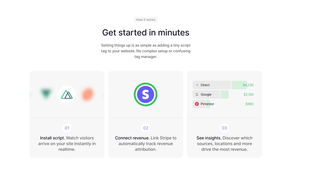 Visitors - Privacy-friendly Google Analytics alternative captured website design