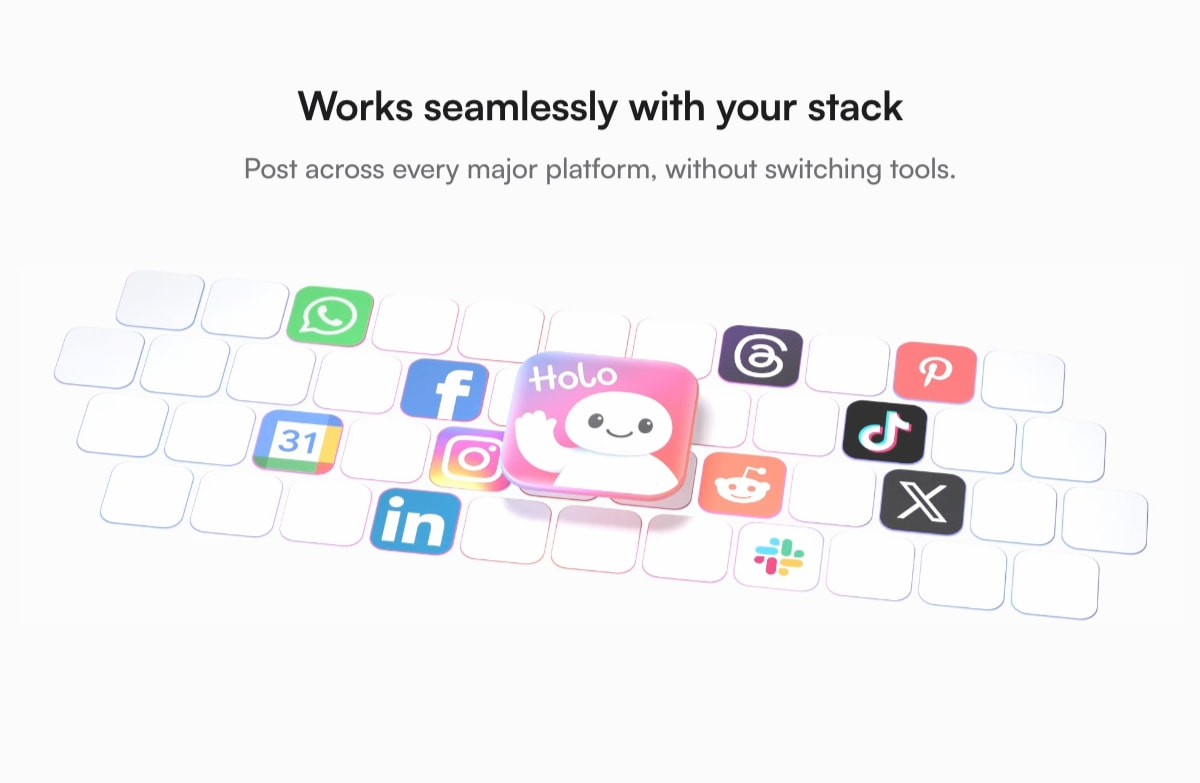 Holo | AI Marketing Tool for Ads, Social Posts & Emails captured website design