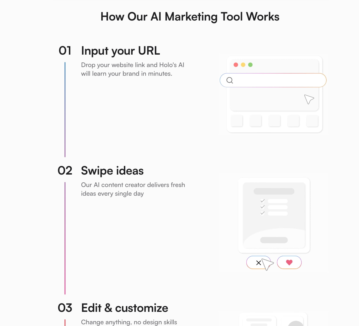 Holo | AI Marketing Tool for Ads, Social Posts & Emails captured website design