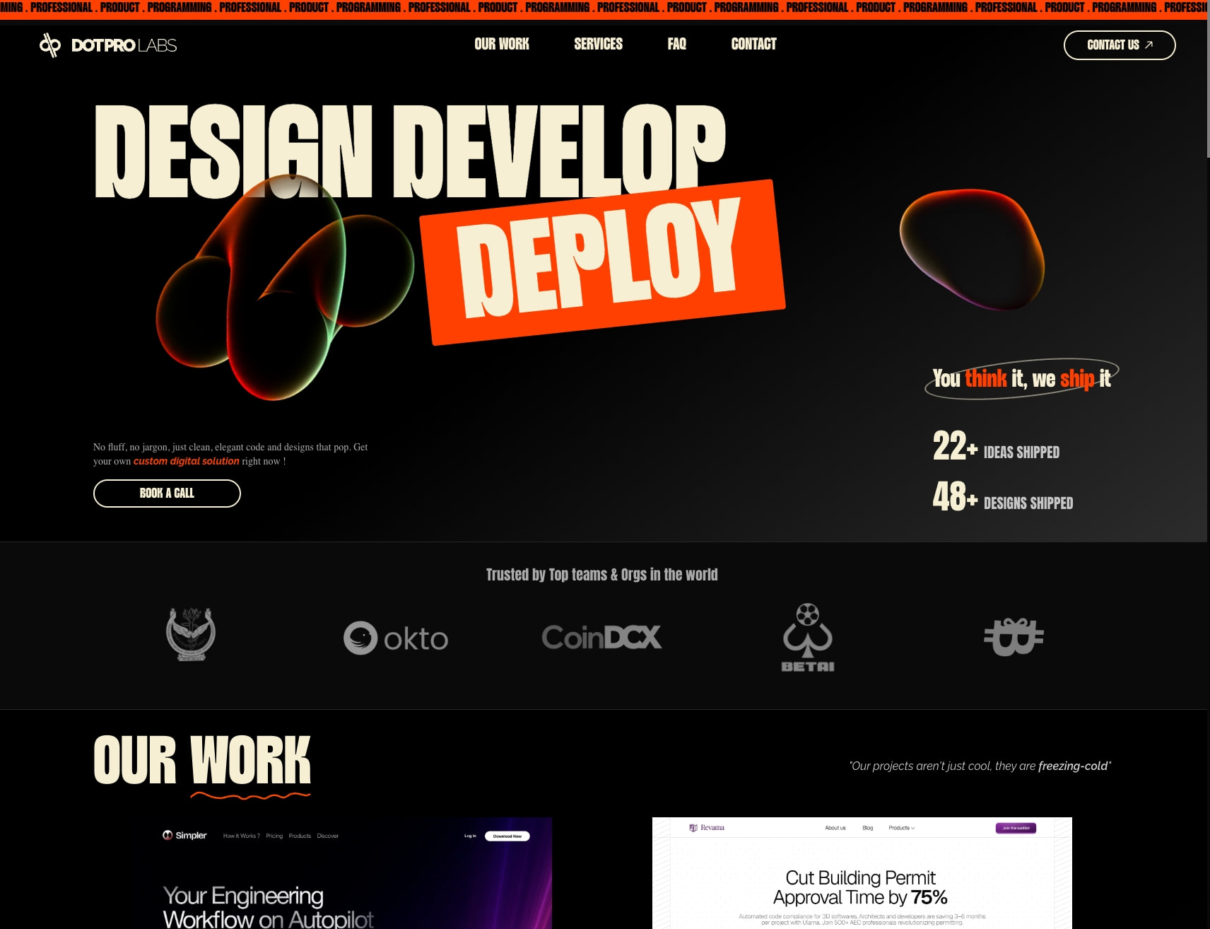 DotPro Labs captured website design