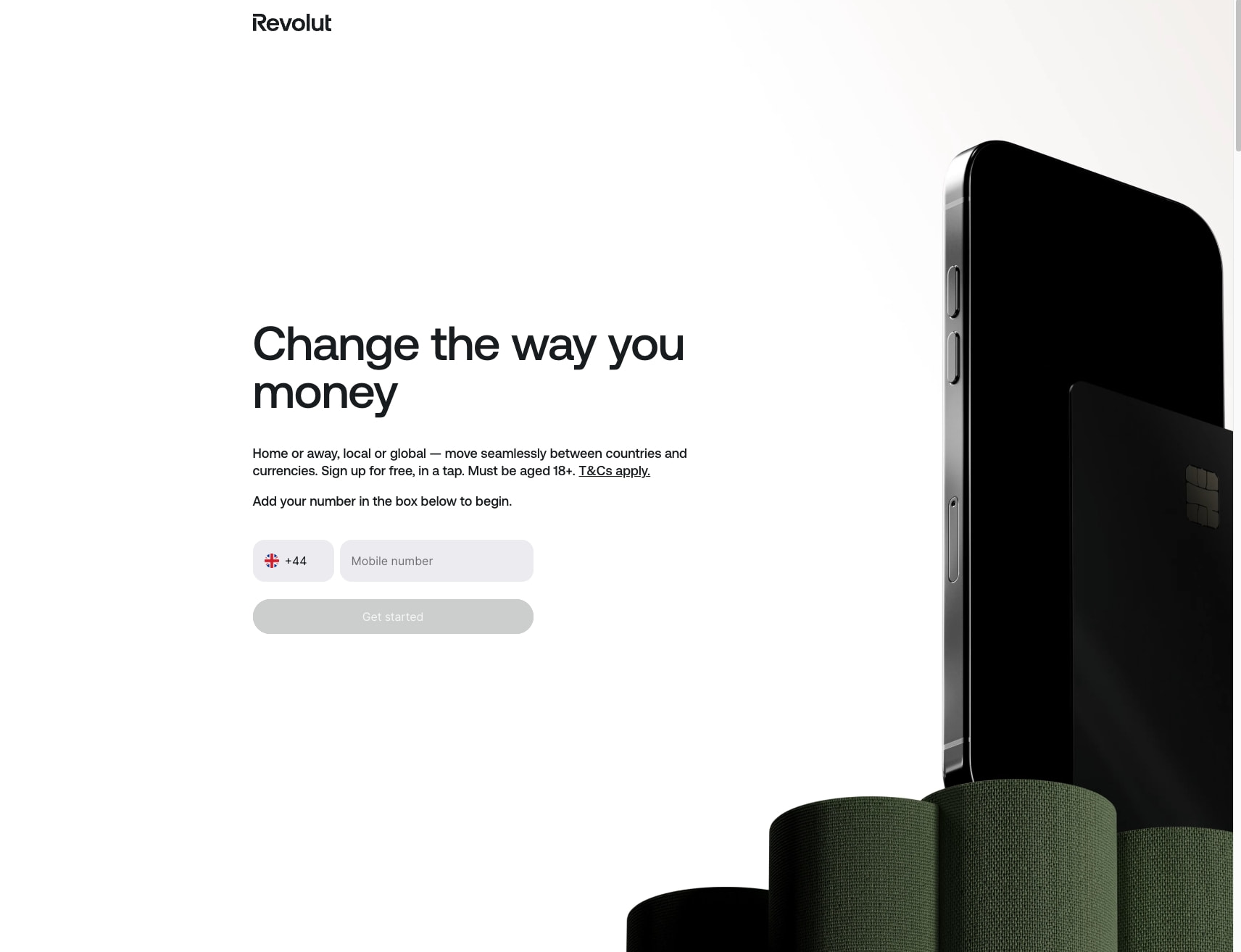 Revolut Card | Revolut United Kingdom captured website design