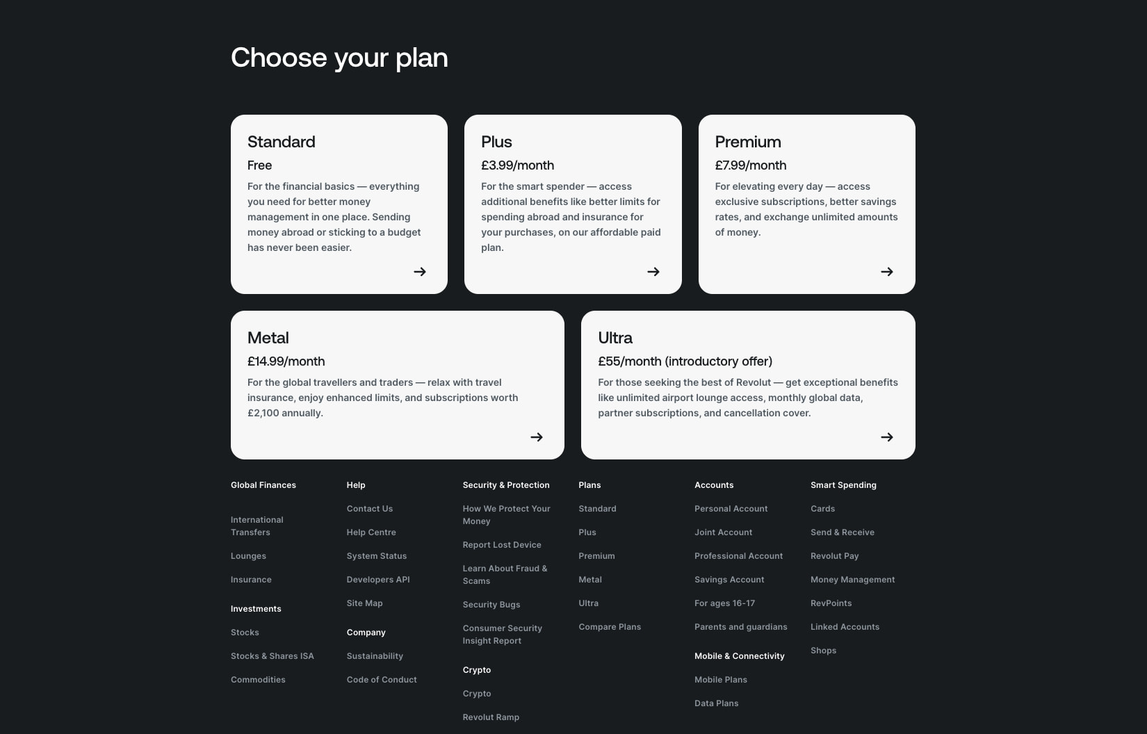 Revolut | All-in-one finance app for your money | Revolut United Kingdom captured website design