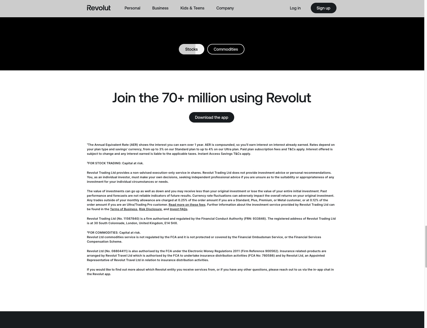 Revolut | All-in-one finance app for your money | Revolut United Kingdom captured website design