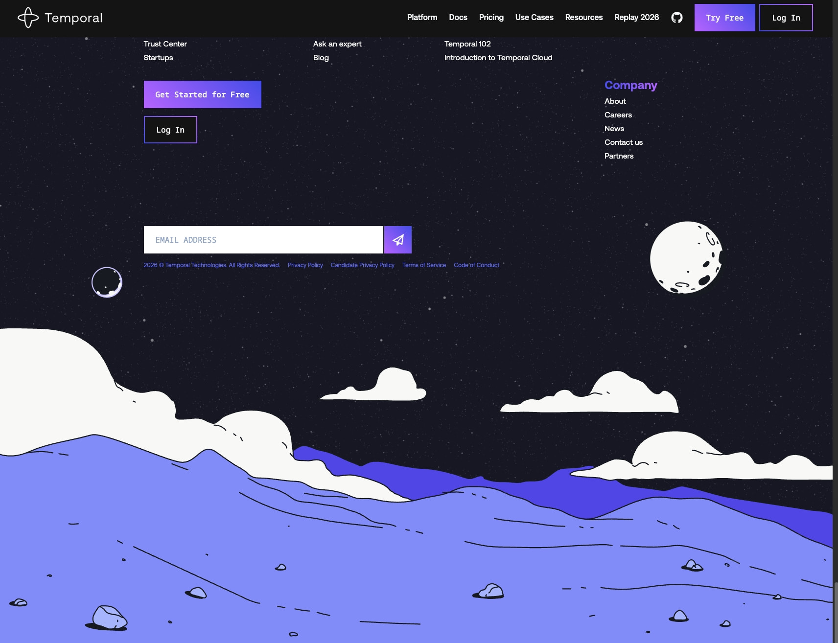 Durable Execution Solutions | Temporal captured website design