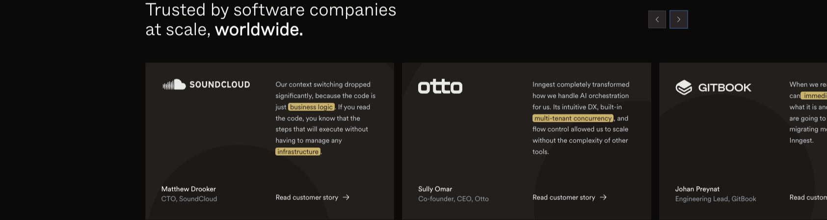AI and backend workflows, orchestrated at any scale captured website design