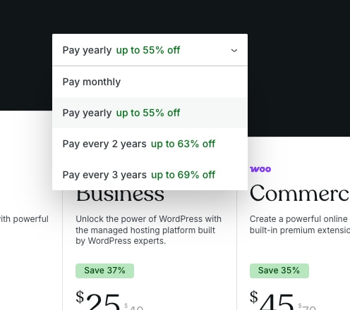 WordPress.com Pricing | Find the Perfect Plan for Your Site captured website design