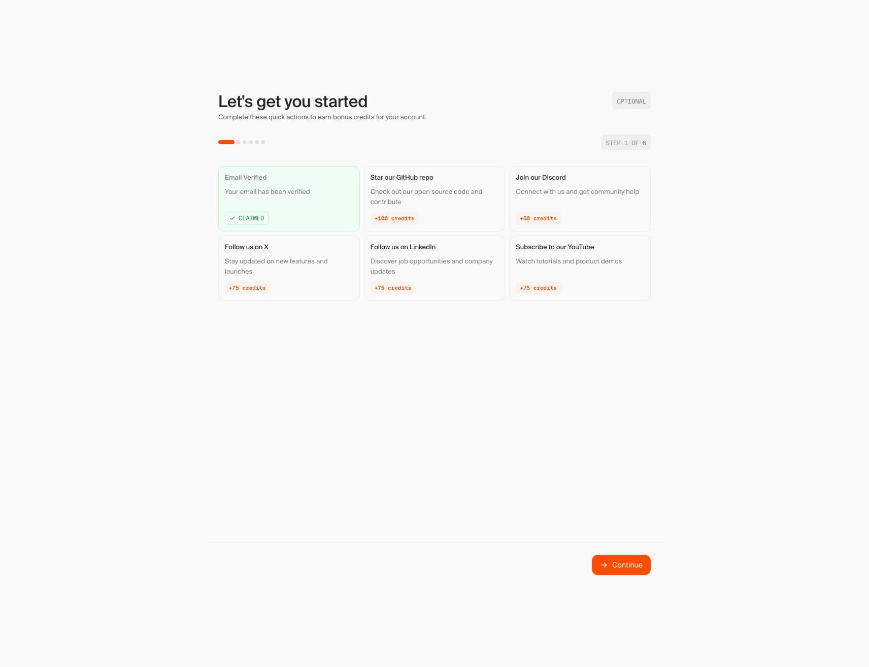 Firecrawl onboarding captured website design