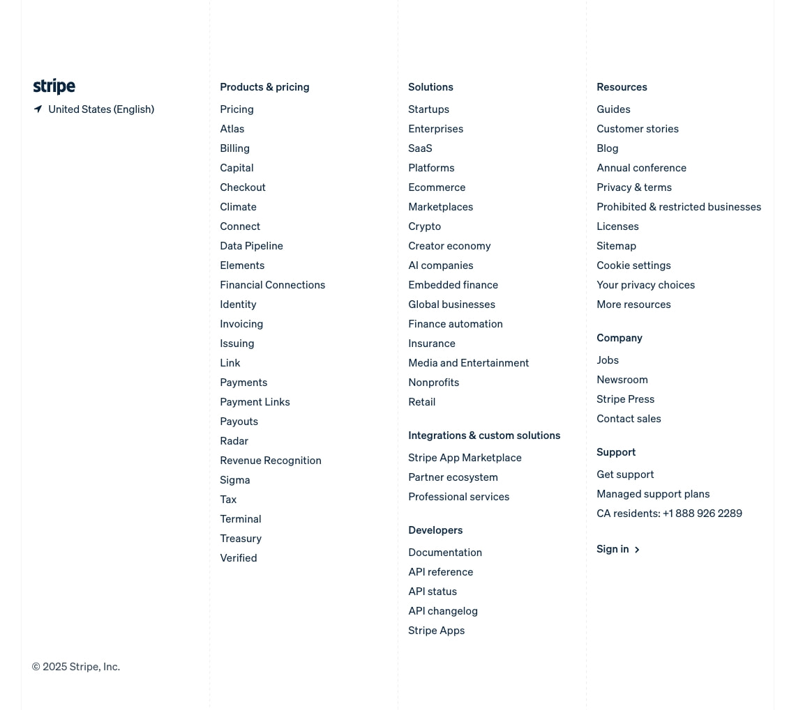 Stripe | Financial Infrastructure to Grow Your Revenue captured website design