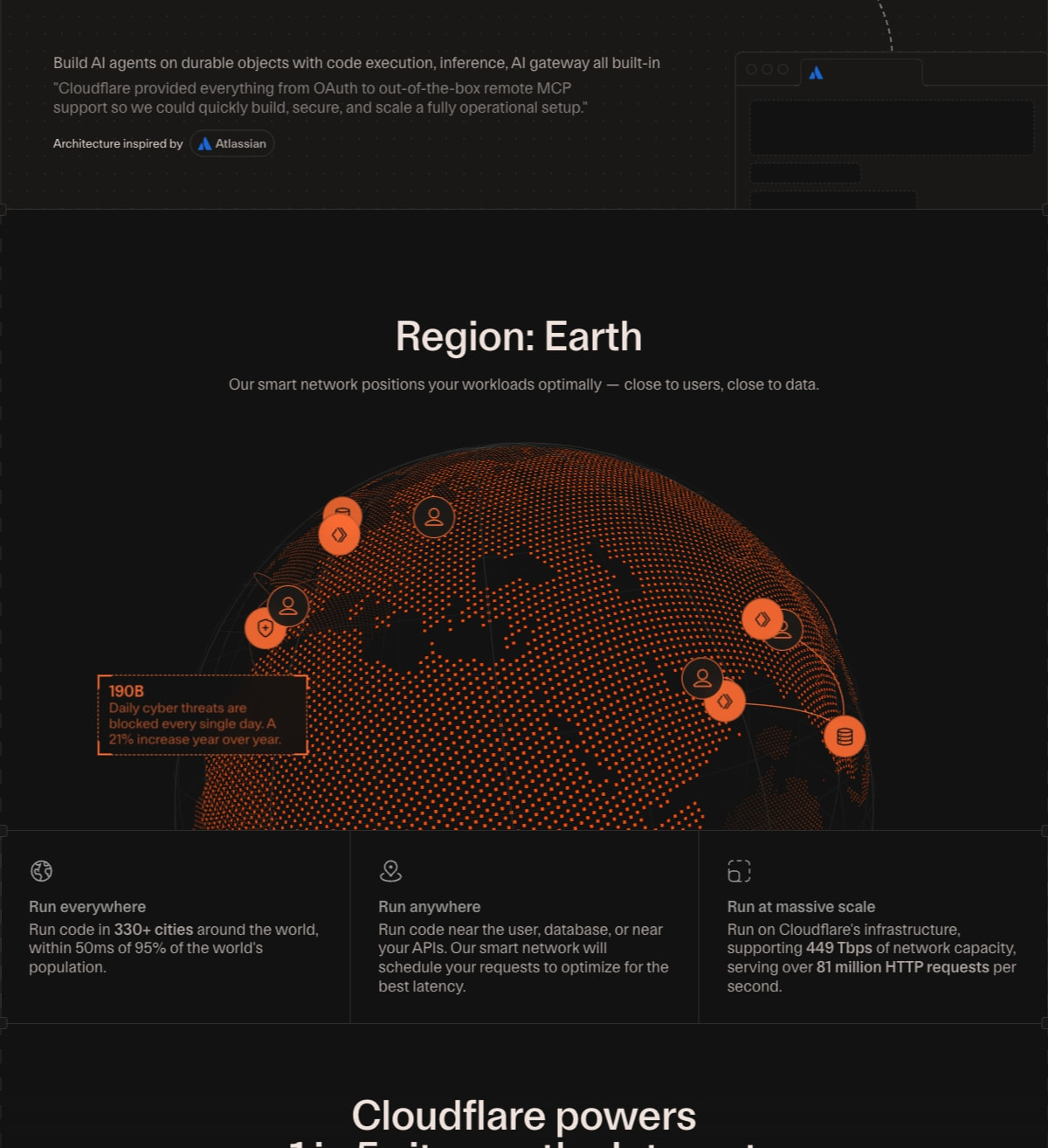 Cloudflare Workers captured website design
