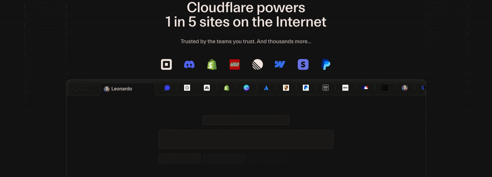Cloudflare Workers captured website design