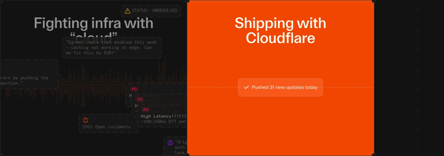 Cloudflare Workers captured website design