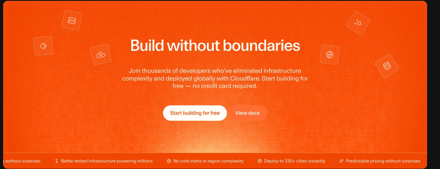 Cloudflare Workers captured website design