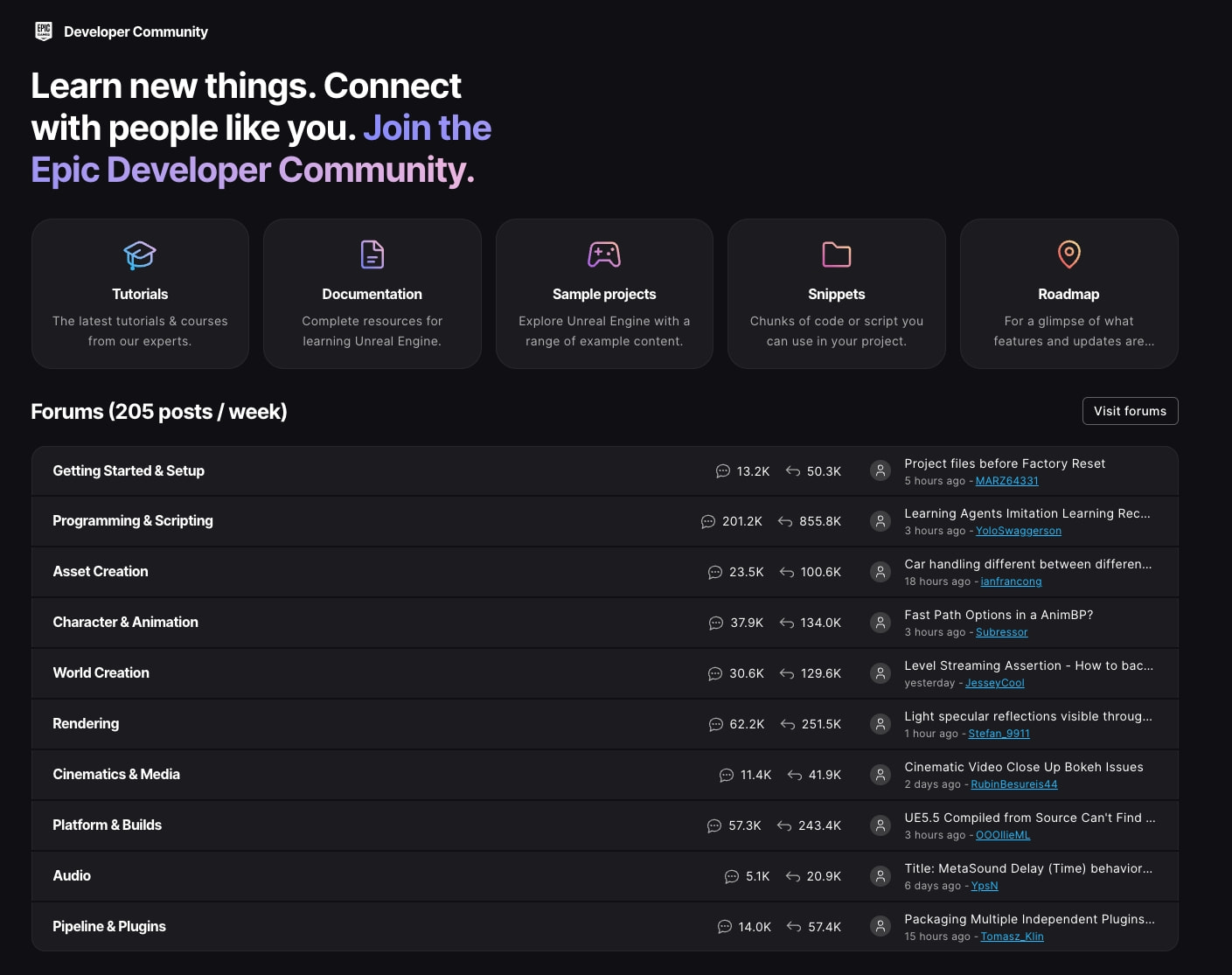 The most powerful real-time 3D creation tool - Unreal Engine captured website design