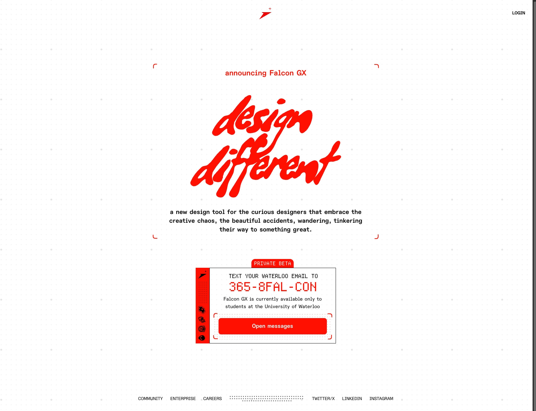 Falcon - Design Different captured website design