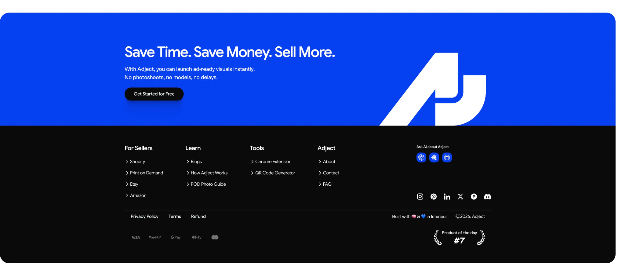 Adject AI | Product Images and Videos for Ecommerce Brands in Seconds captured website design