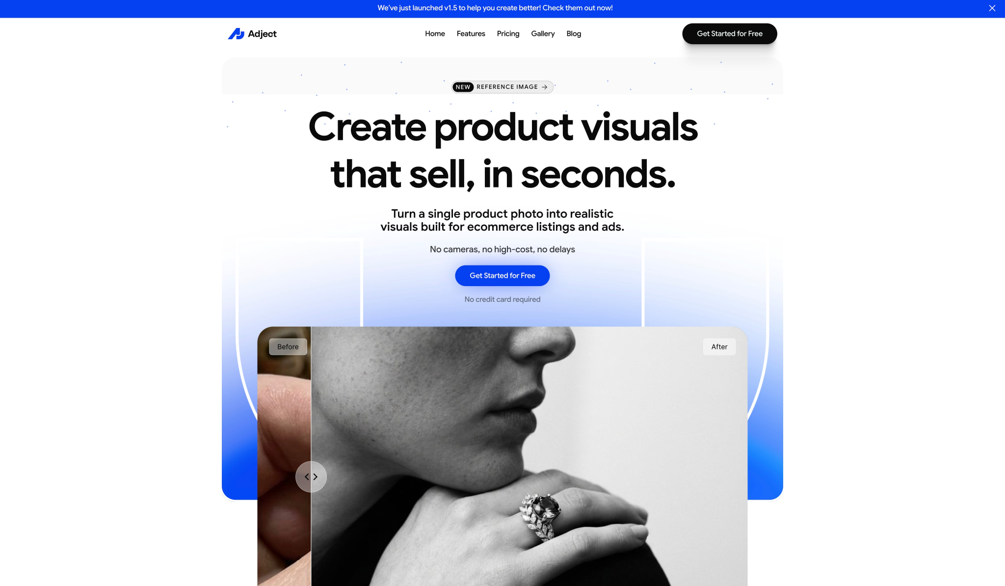 Adject AI | Product Images and Videos for Ecommerce Brands in Seconds captured website design