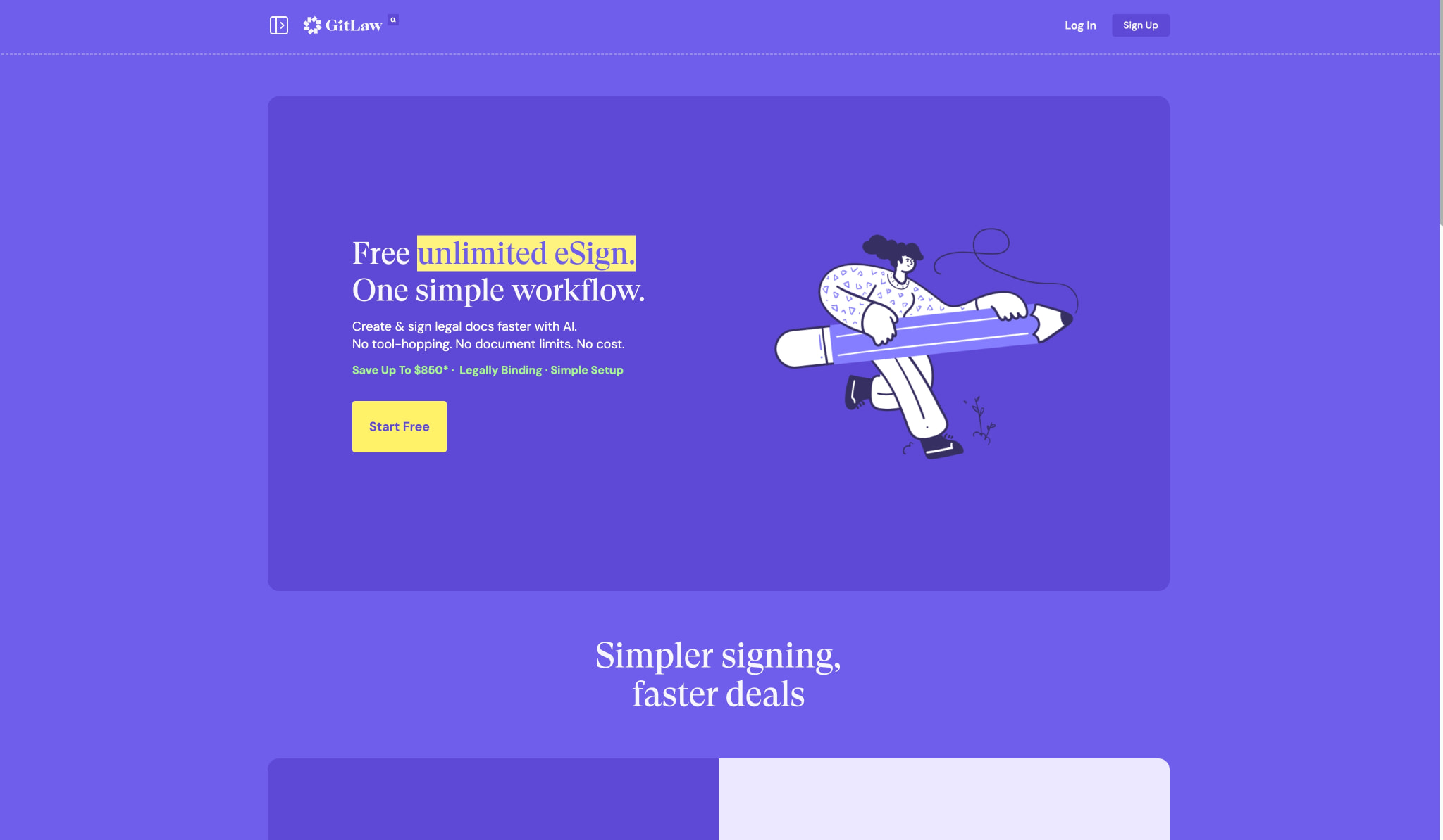 Free eSign captured website design