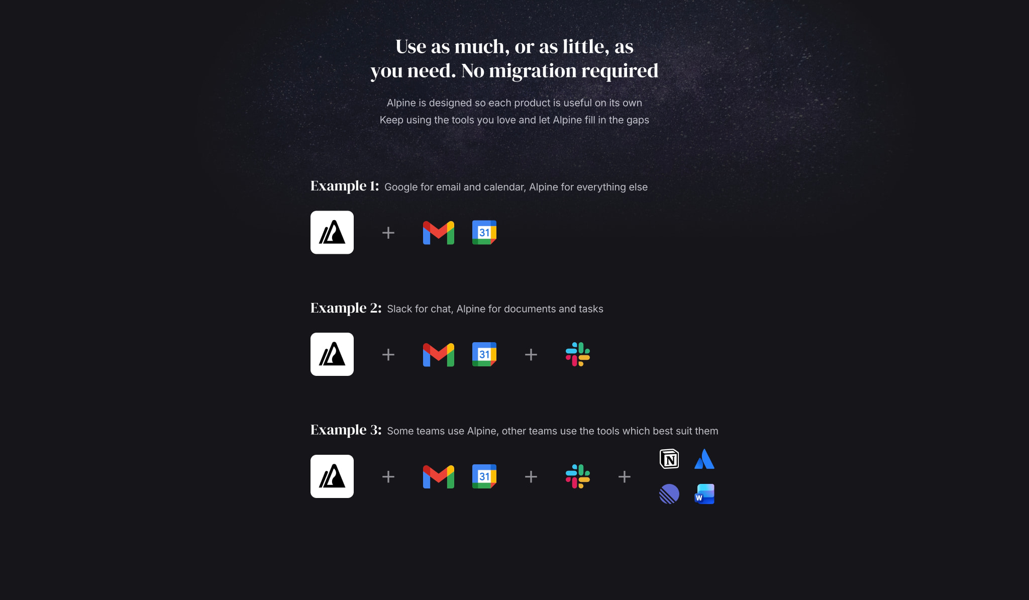 Alpine captured website design
