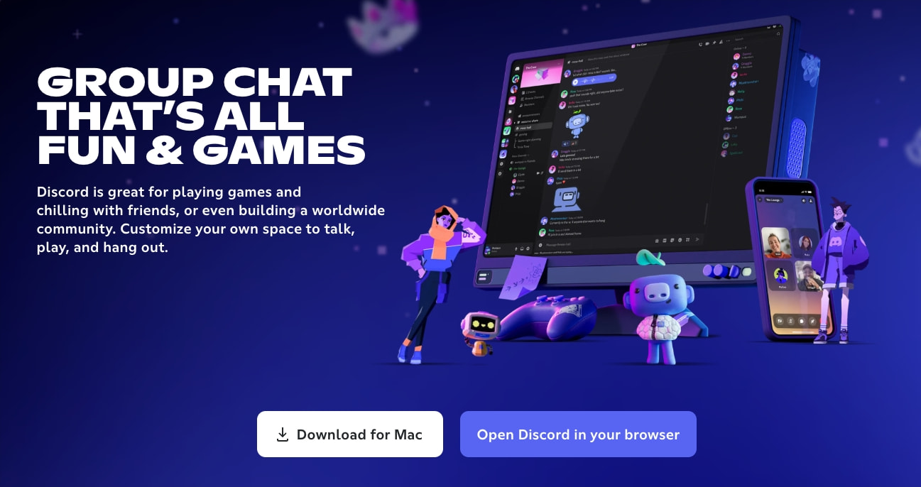 Discord - Group Chat That’s All Fun & Games captured website design